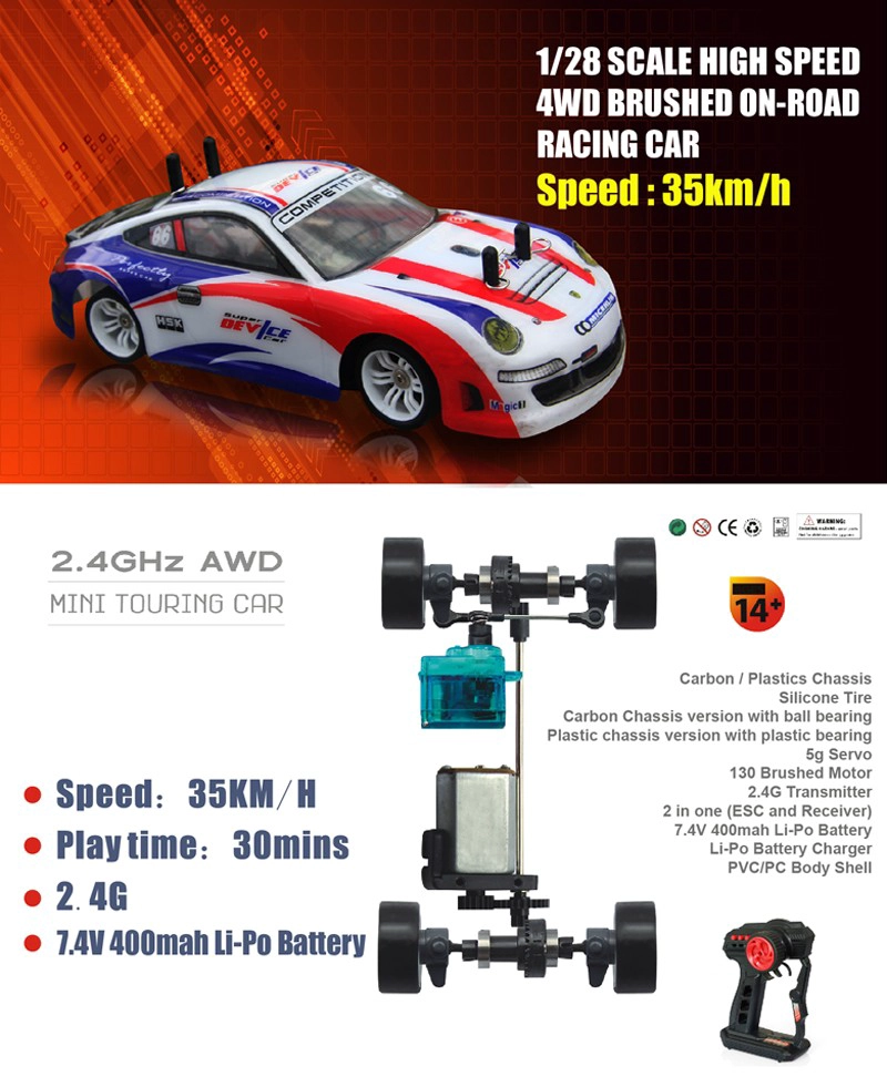 RC Model Car,1:28 car,High Speed car,4WD brushed