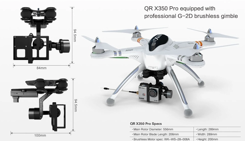 Walkera QR X350 PRO - GPS FPV RC Quadcopter With DEVO F7