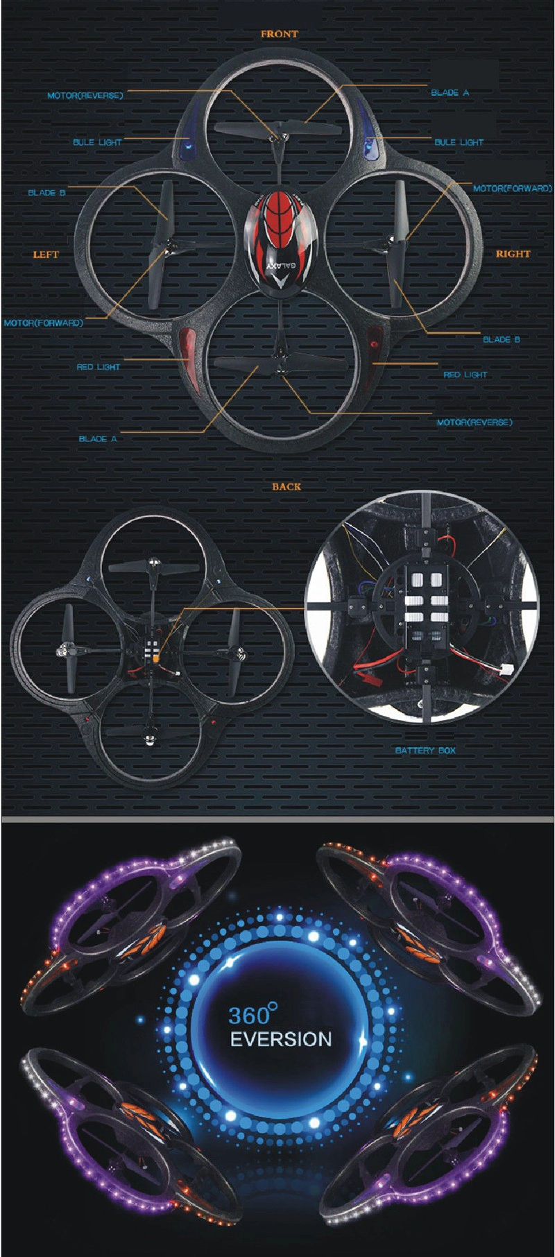 6 axis Quadcopter,2.4G,RC quadcopter,RC drone