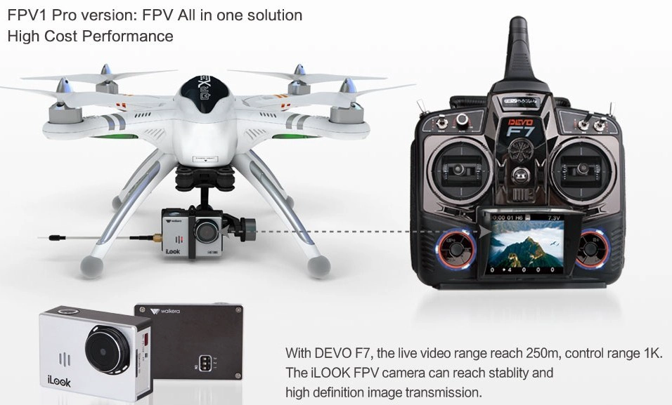 Walkera QR X350 PRO - GPS FPV RC Quadcopter With DEVO F7