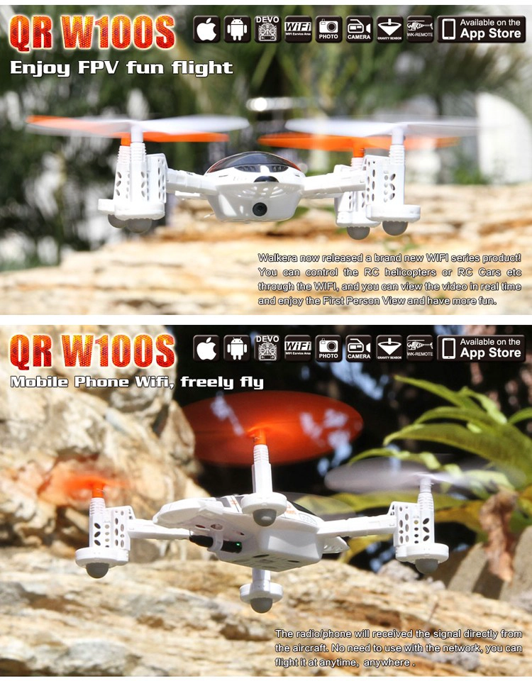 Walkera QR W100S FPV Wifi RC Quadcopter For IOS/Android System