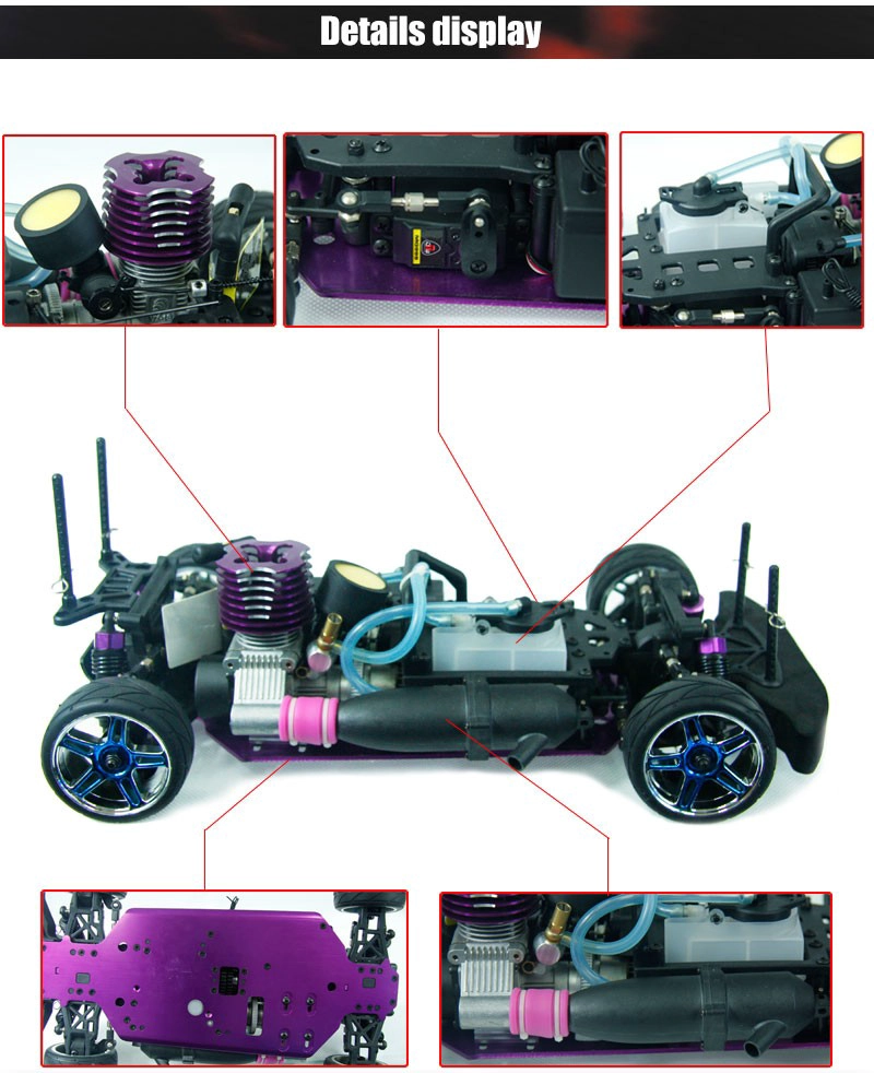 1/10th scale 4WD nitro powered on-road racing car TPGC-1085,High Quality RC Model Car,1/10 car,on-road racing car,4WD Car,CHINA TOPWIN INDUSTRY CO.,LTD