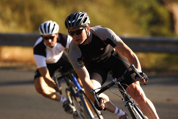 cycle helmet and goggles