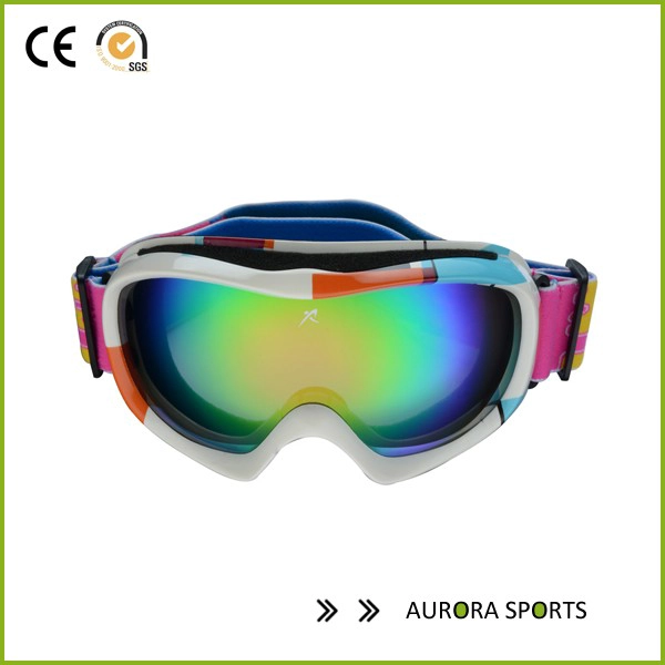 2.015 Hot Prodej větru bílý rámeček Modrá Sensor Lyžování Snow brýle