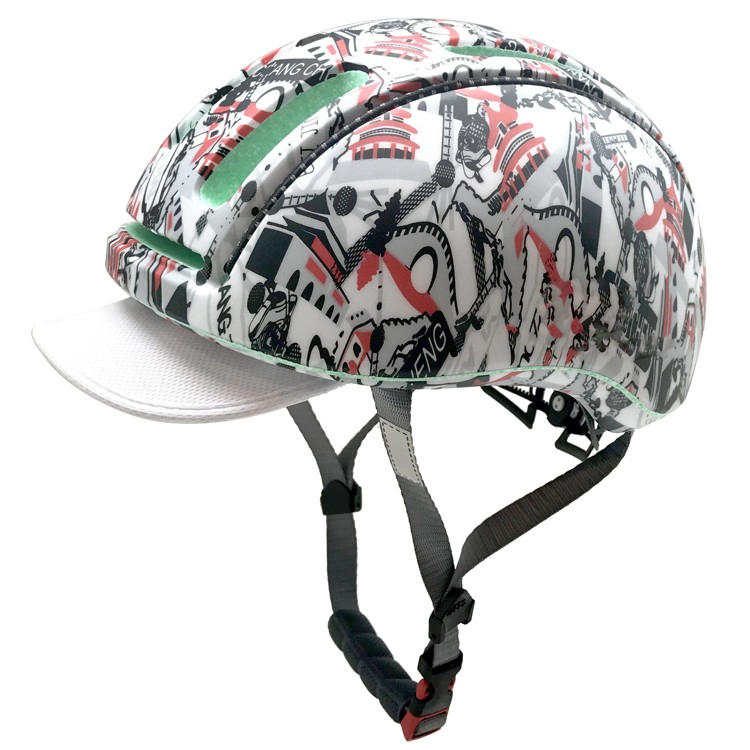 2017 New arrival bicycle helmet with removable rain cover & visor