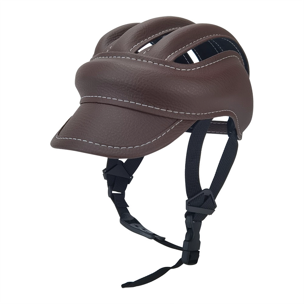 Diseño de cuero retro vintage bicicleta casco au-x003