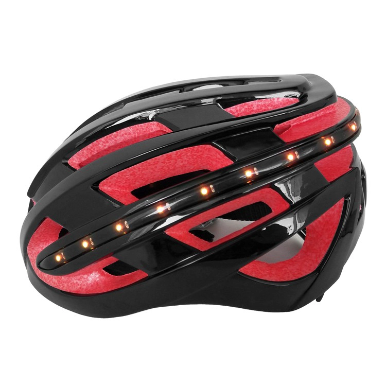 高容量リチウムポリマーバッテリー品質AU-R6とオーロラR&D新LEDライトロードバイクヘルメット