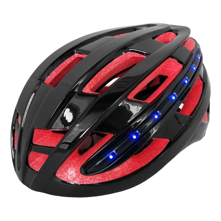 高容量リチウムポリマーバッテリー品質AU-R6とオーロラR&D新LEDライトロードバイクヘルメット