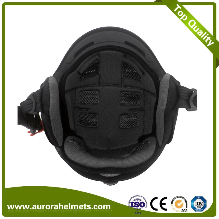 Professional Fashion Newest Carbon Fiber Ski Helmet With Visor CE EN 1077 AU-S09