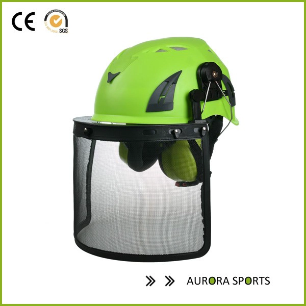 Protective Safety Helmet AU-M02 climb tree face mask iron mesh helmet