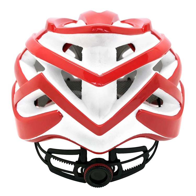 Couleur rouge bien-ventilation rationalisée chevauchée casque de vélo avec 24 évents