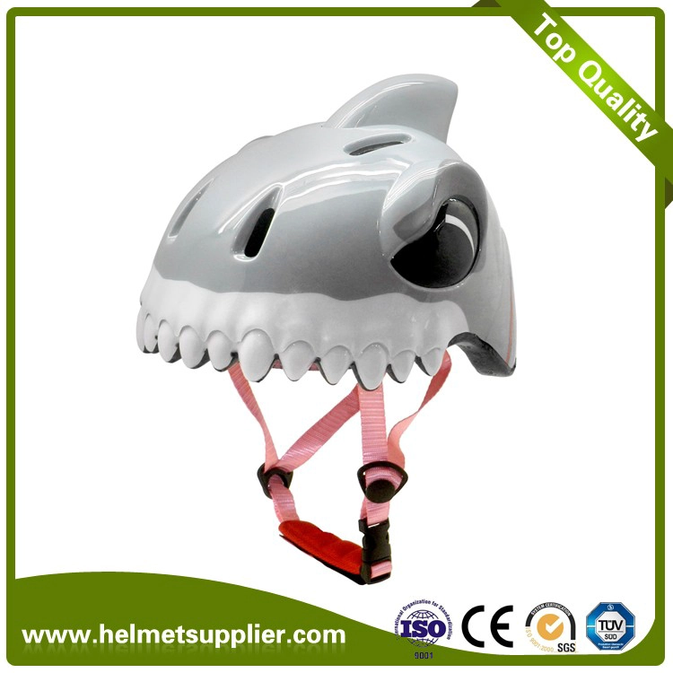 Çin ayarlanabilir 3D hayvan sevimli çocuk Bisiklet kask LED ışık ile üretici firma