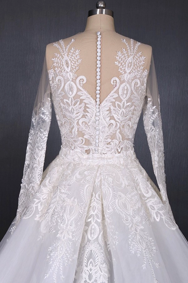 Vestido de novia 2019 último diseño vestido de novia marfil vestido de noiva con tren desmontable
