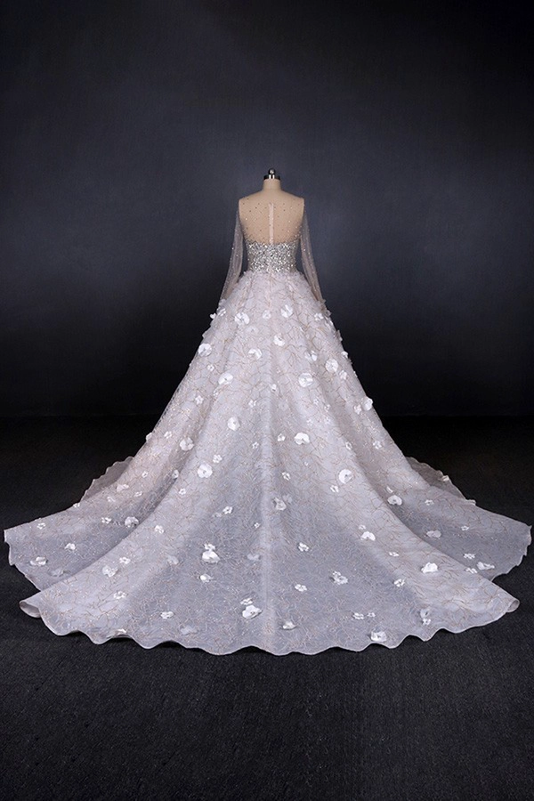 Perles De Luxe Longue Robe De Mariée De Train Robe De Mariée Robe De Mariée En Cristal 2019