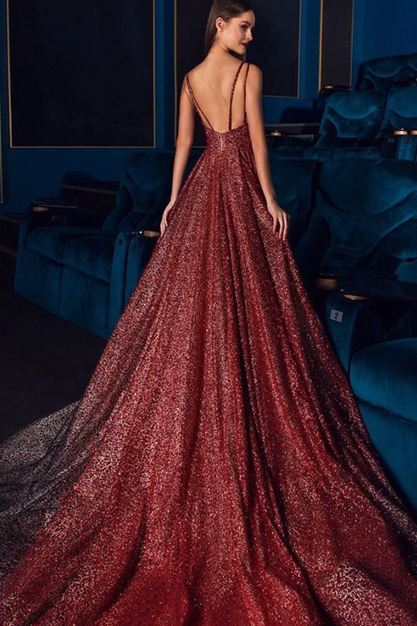 Vestido de noche abalorios 2019 Vestidos de manga larga Sirena Lujo Fiesta de bodas Prenda de vestir