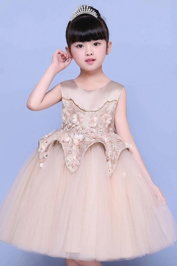 Bonito Boutique princesa crianças roupas flor menina verão vestido de festa