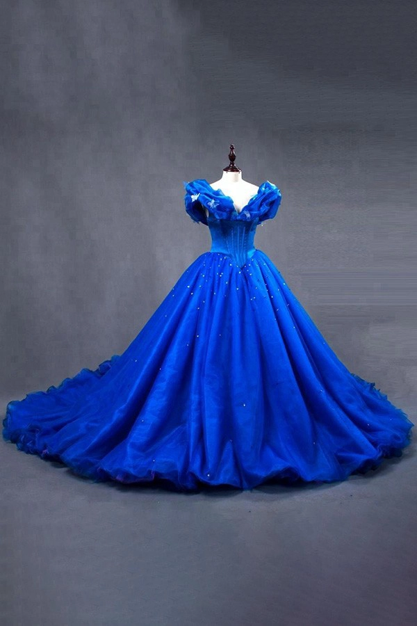 Impresionante servicio OEM más tamaño Royal Blue Prom Dresses