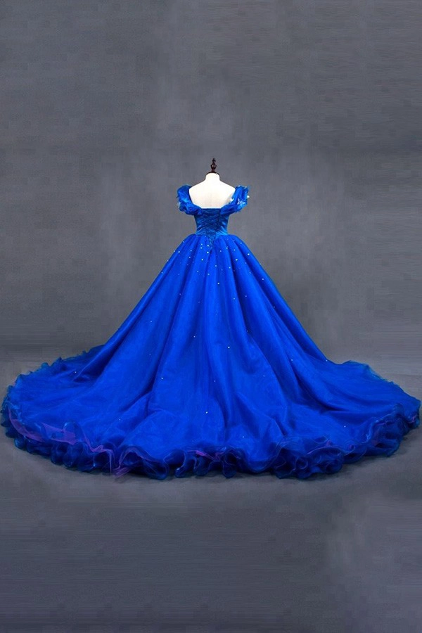 Impresionante servicio OEM más tamaño Royal Blue Prom Dresses