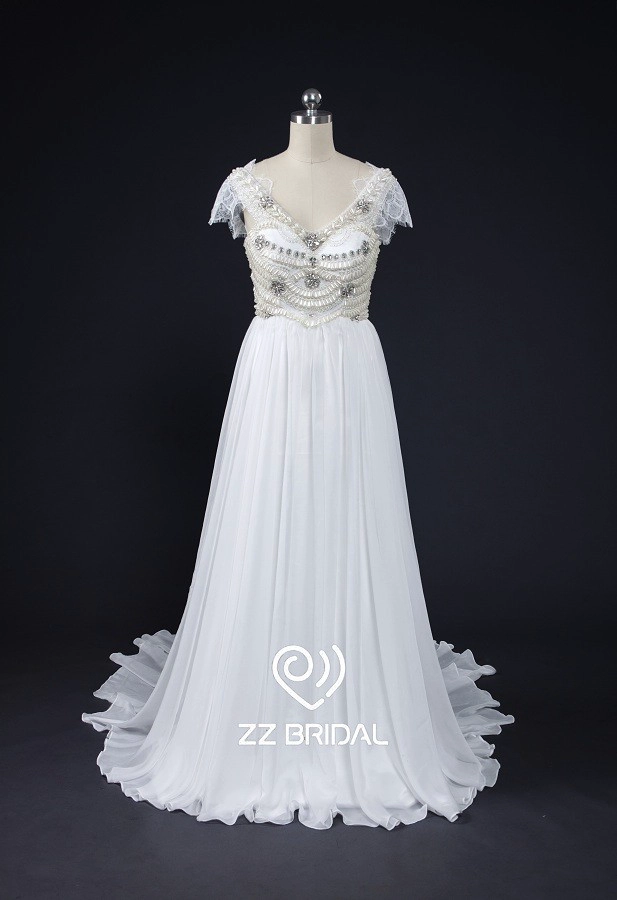 ZZ bruids GLB-zakjes kralen chiffon trouwjurk