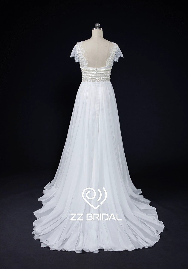 ZZ bruids GLB-zakjes kralen chiffon trouwjurk