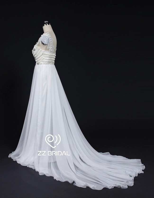 ZZ bruids GLB-zakjes kralen chiffon trouwjurk