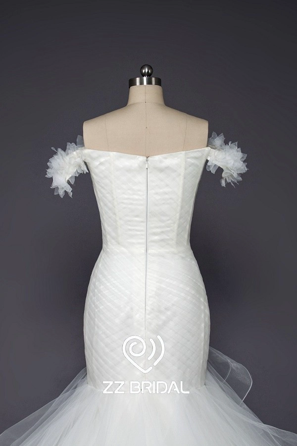 ZZ Bridal hors-bretelles robe de mariée sirène volante