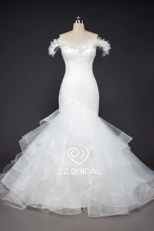 ZZ Bridal hors-bretelles robe de mariée sirène volante