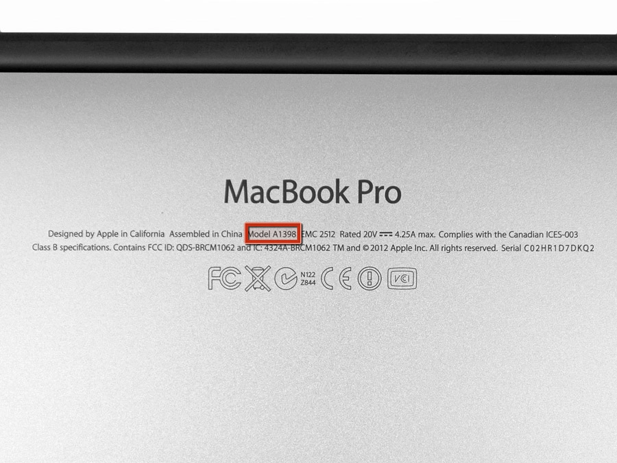 Macbook Pro A1398