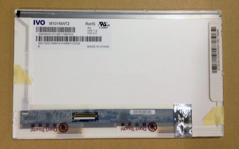 1: 10.1 "IVO WLED dizüstü bilgisayar 500 M101NWT2 R2 1024 × 600 cd / m2 200 ° C / R LED ekran