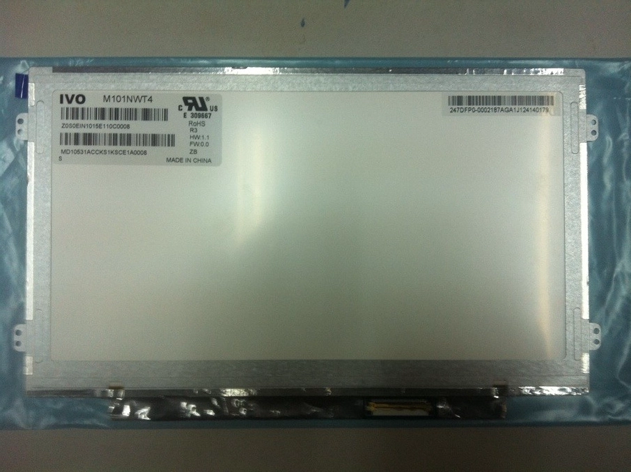 10,1 pouces 1024 * 600 épaisses brillantes 40 broches LVDS M101NWT4 R3 Screen de l'ordinateur portable