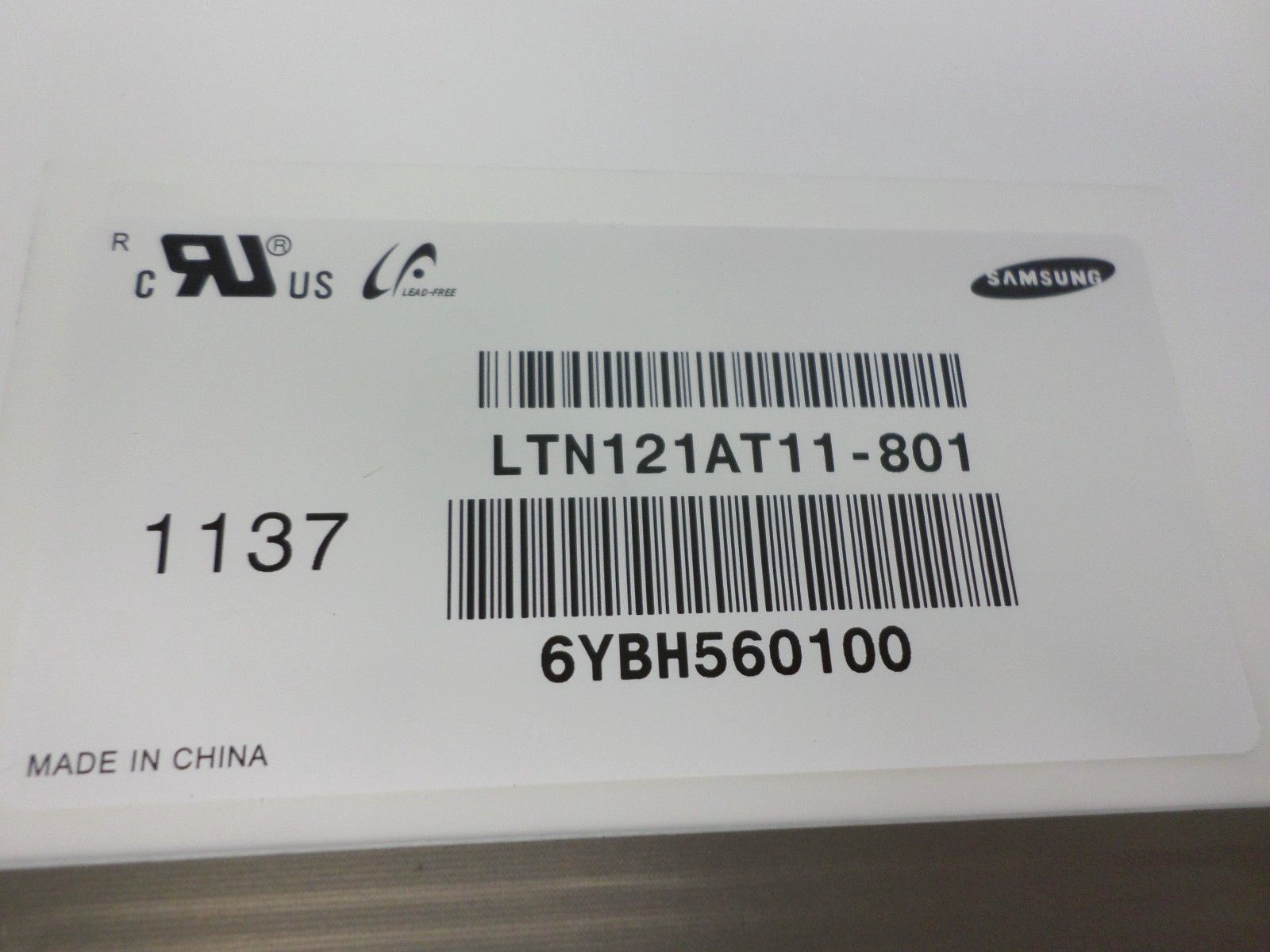12.1 "شاشة LCD LED شاشة الكمبيوتر المحمول العادي 1280 * 800 40Pins LTN121AT11-801