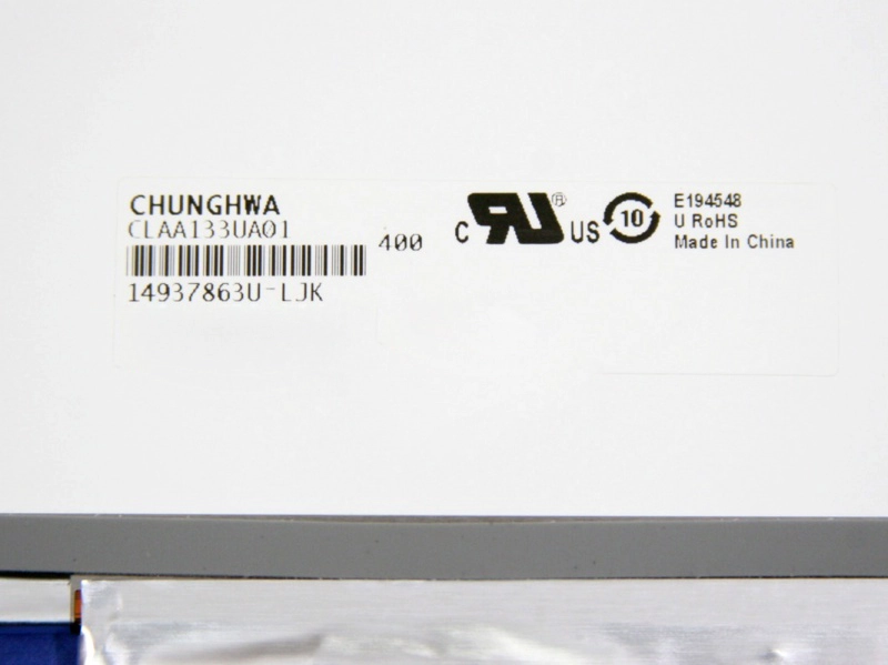 13.3" CPT WLED backlight notebook computer LED panel CLAA133UA01 1600×900 cd/m2 300 C/R 500:1