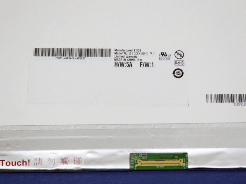 13.3 polegadas 1366 * 768 Matte grosso 40pins LVDS B133XW03 V1 Tela do laptop