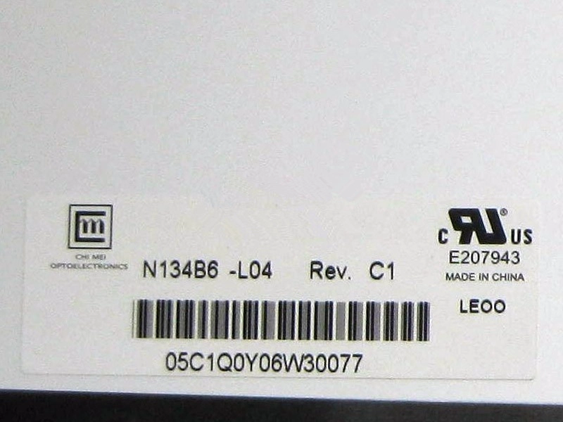13.4 polegadas 1366 * 768 CMO brilhante espessura 40 pins lvds n134b6-l04 tela do laptop