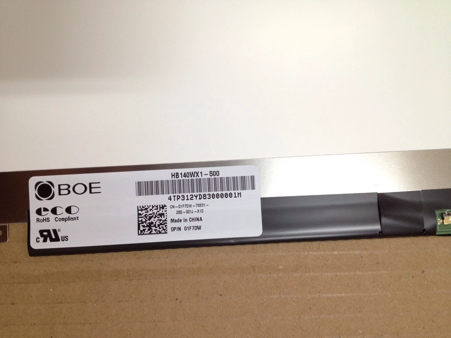 14.0 "ordinateurs portables de rétroéclairage WLED affichage LED BOE HB140WX1-500 1366 × 768 cd / m2 200 C / R 600: 1