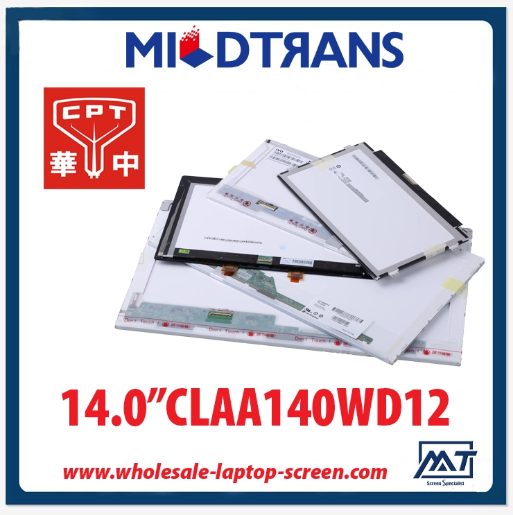 14.0" CPT WLED backlight laptops LED screen CLAA140WD12 1366×768 cd/m2 220 C/R 600:1