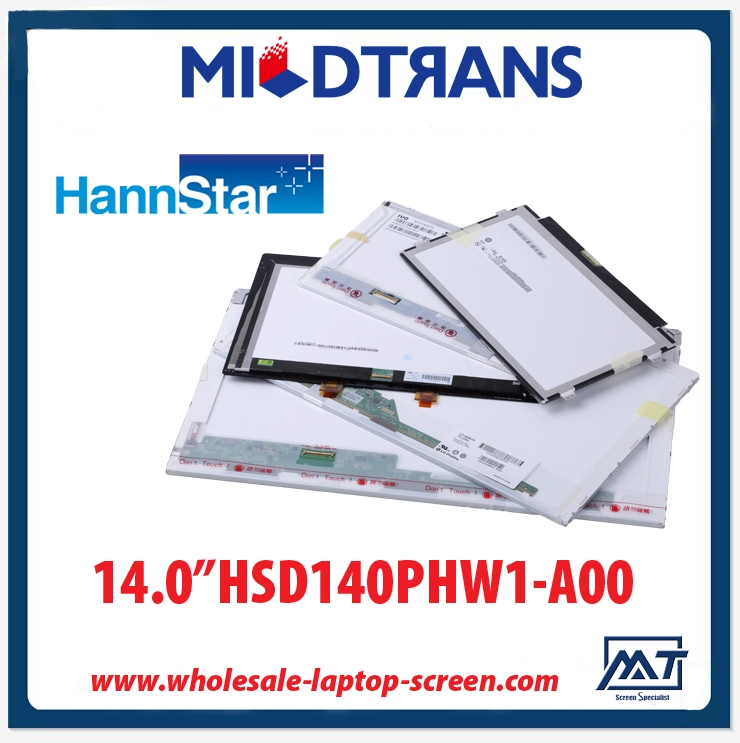 14.0" HannStar WLED backlight notebook personal computer LED screen HSD140PHW1-A00 1366×768 cd/m2 220 C/R 500:1