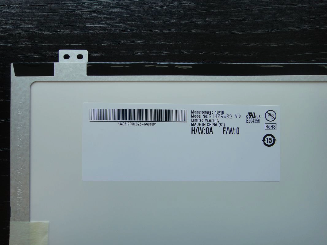 14.0英寸1280 * 800磨砂修身40pin LVDS B140RW02 V.0笔记本电脑屏幕