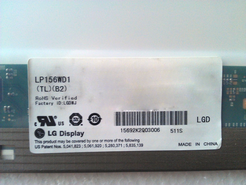 15.6" LG Display WLED backlight laptops LED panel LP156WD1-TLB2 1600×900 cd/m2 220 C/R 400:1