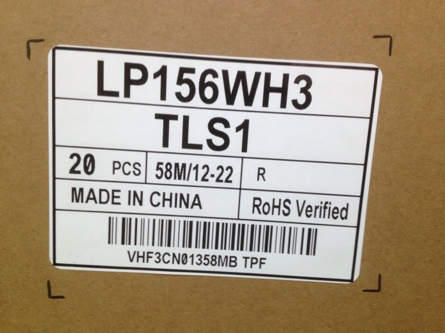 15.6 "LG العرض WLED دفتر الإضاءة الخلفية LED لوحة LP156WH3-TLS1 1366 × 768 CD / M2 200 C / R 500: 1