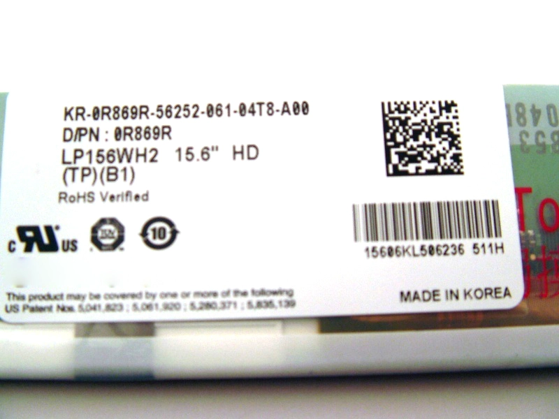 15,6 "LG Display WLED-Backlight Notebook-TFT-LCD-LP156WH2 TPB1 1366 × 768 cd / m2 220 C / R 300: 1