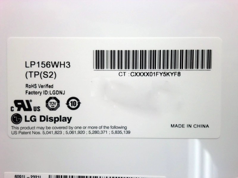 15.6" LG Display WLED backlight notebook pc TFT LCD LP156WH3-TPS2 1366×768 cd/m2 200 C/R 500:1