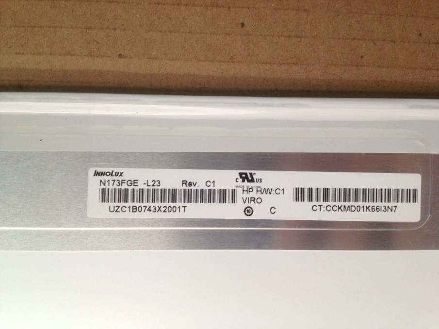 17.3 polegadas 1600 * 900 Innolux brilhante espessura 40 pins lvds n173fge-l23 tela laptop
