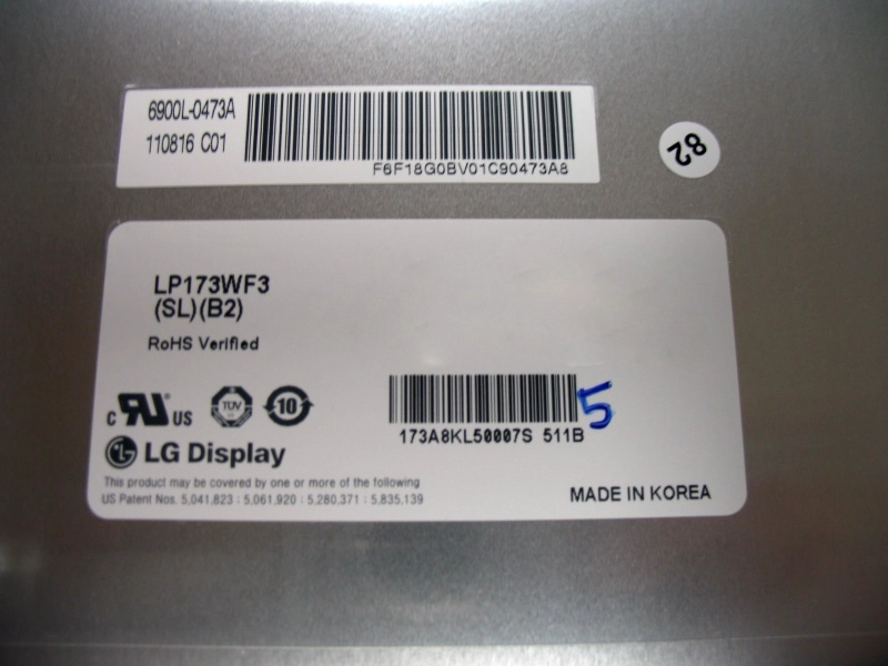 17.3“LG显示器RGB LED背光的笔记本电脑TFT LCD LP173WF3-SLB2 1920×1080 cd / m2的300℃/ R 800:1