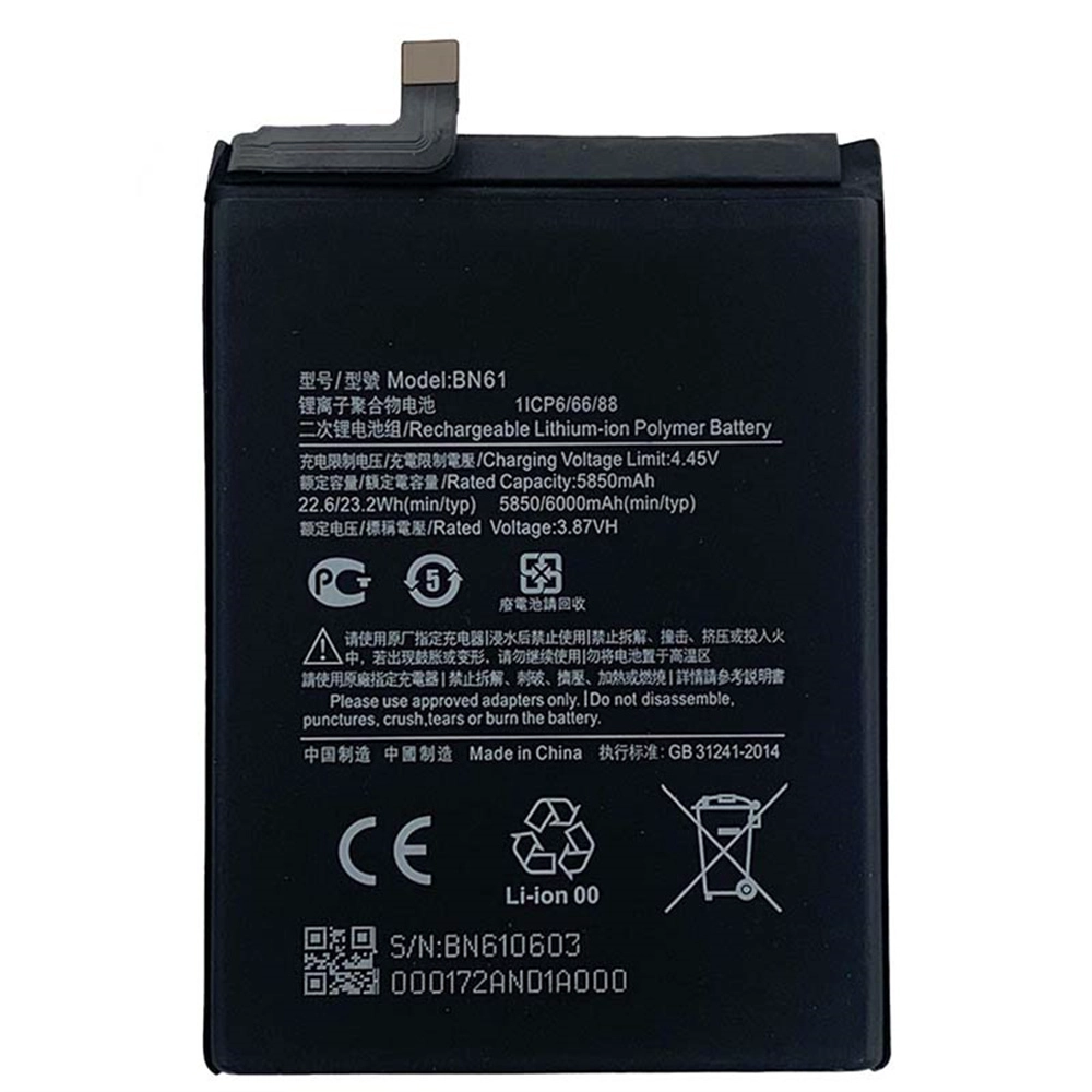 4000Mah Bn47 Mi A2 Lite Mobile Phone Battery For Redmi 6 Pro Battery Rechargeable Batteries