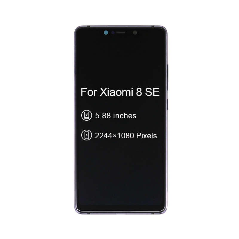 5.88 "ل xiaomi mi8 se شاشة lcd مع شاشة اللمس محول الأرقام الإطار الجمعية الهاتف LCD