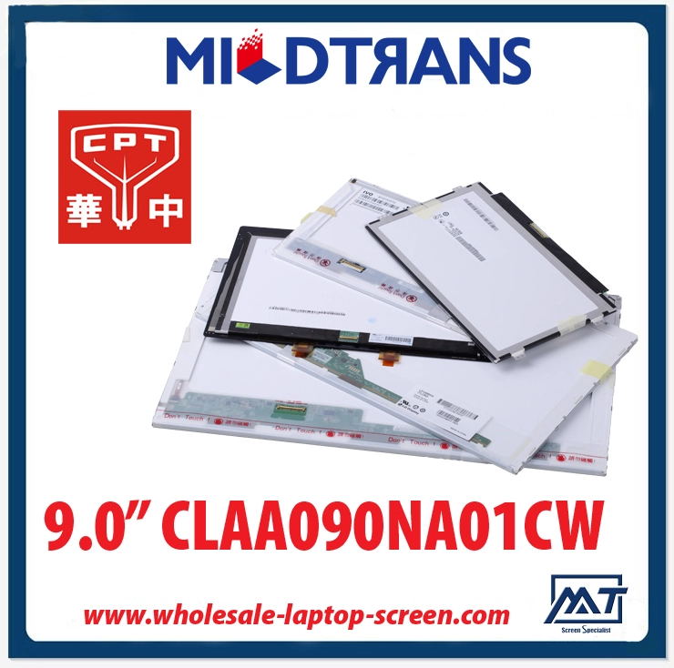 9.0 "portátil retroiluminación WLED CPT ordenador personal pantalla LED CLAA090NA01CW 1024 × 600 cd / m2 300 C / R 500: 1