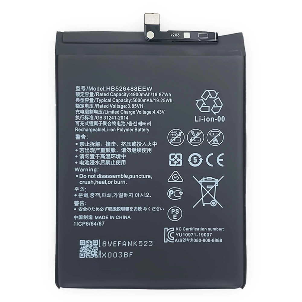 For Huawei P Smart 2021 Cell Phone Battery Part Replacement 3.8V 5000Mah Hb526488Eew