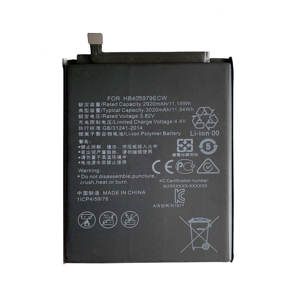 HB405979ECW 교체 Forhuawei Y6 Pro 휴대 전화 배터리 3020mAh 3.82V