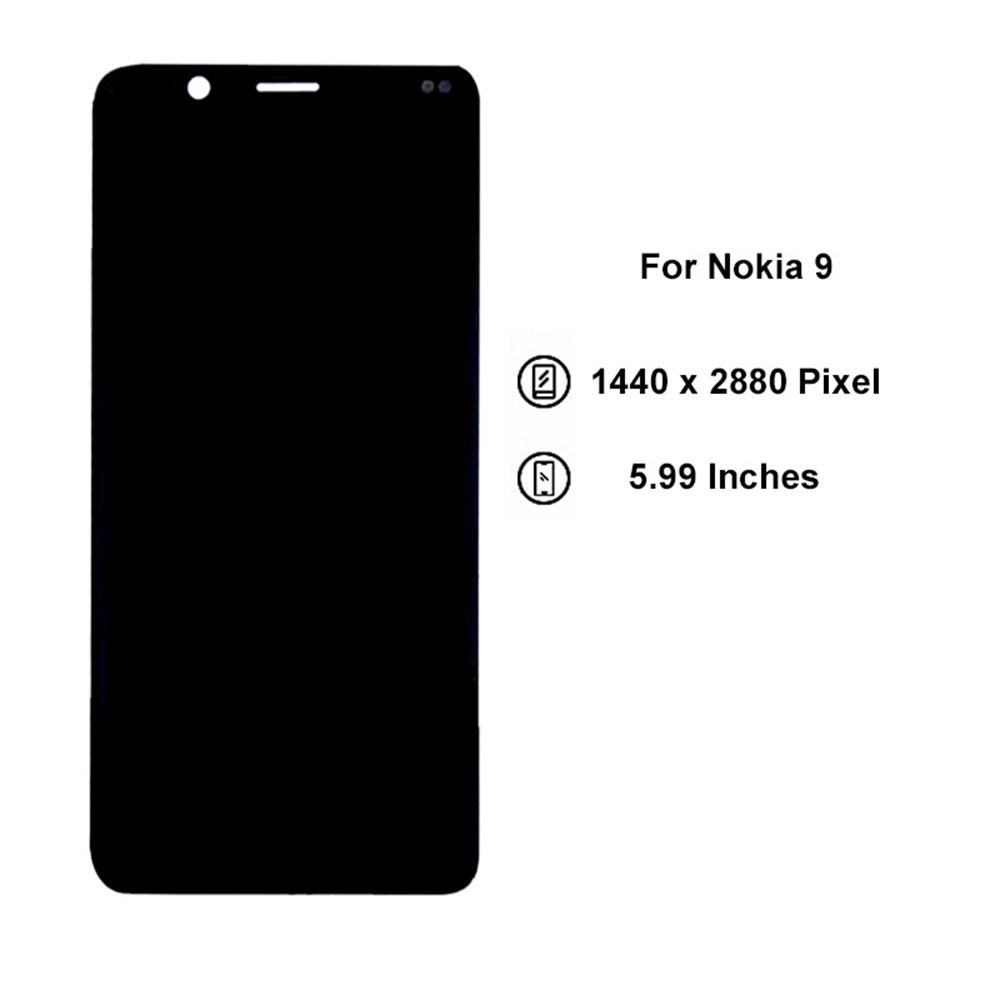 Digitalizador de pantalla táctil LCD de alta calidad de 5.99 "para NOKIA 9 Pantalla LCD Teléfono móvil Montaje LCD